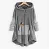 Nia™ | Cuddly blød plyshættetrøje med print - Norado