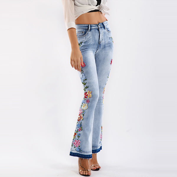 Daisy | Stilfulde Vintage-Jeans med florale detaljer