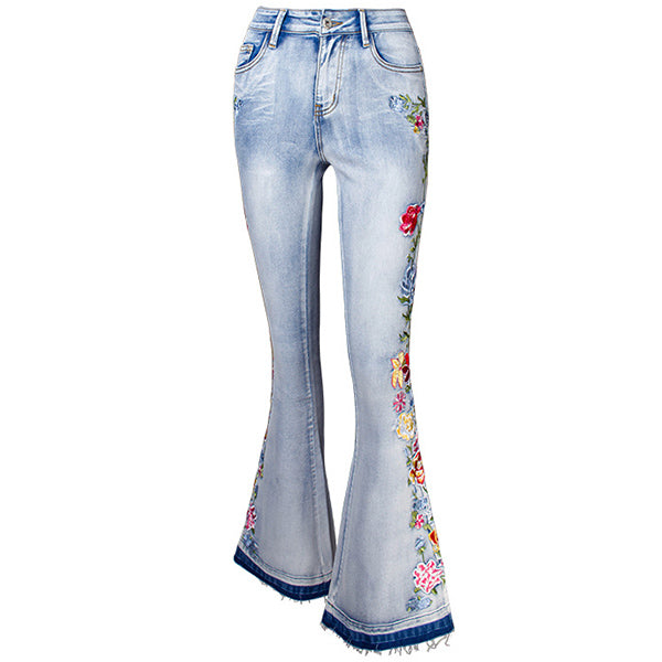 Daisy | Stilfulde Vintage-Jeans med florale detaljer