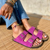 Polla | Wildlæder Sandaler med Dobbelt Rem