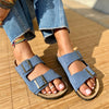 Polla | Wildlæder Sandaler med Dobbelt Rem