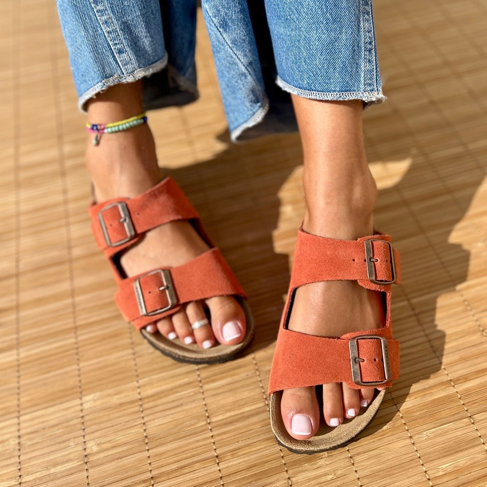 Polla | Wildlæder Sandaler med Dobbelt Rem