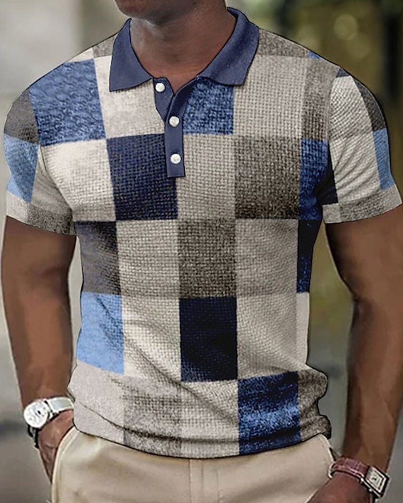 Adalbert | Klassisk ternet polo t-shirt til mænd