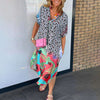 Calista | Elegant Kjole med Dyreprint