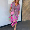 Calista | Elegant Kjole med Dyreprint