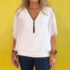 Shine | Elegant Bluseskjorte med Lynlås
