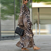 Cloe | Løs langærmet kjole i stilfuldt leopardprint