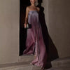 Glenda | Ombre strapless plisse-kjole