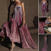 Glenda | Ombre strapless plisse-kjole