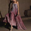 Glenda | Ombre strapless plisse-kjole