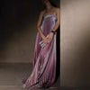 Glenda | Ombre strapless plisse-kjole