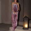 Glenda | Ombre strapless plisse-kjole