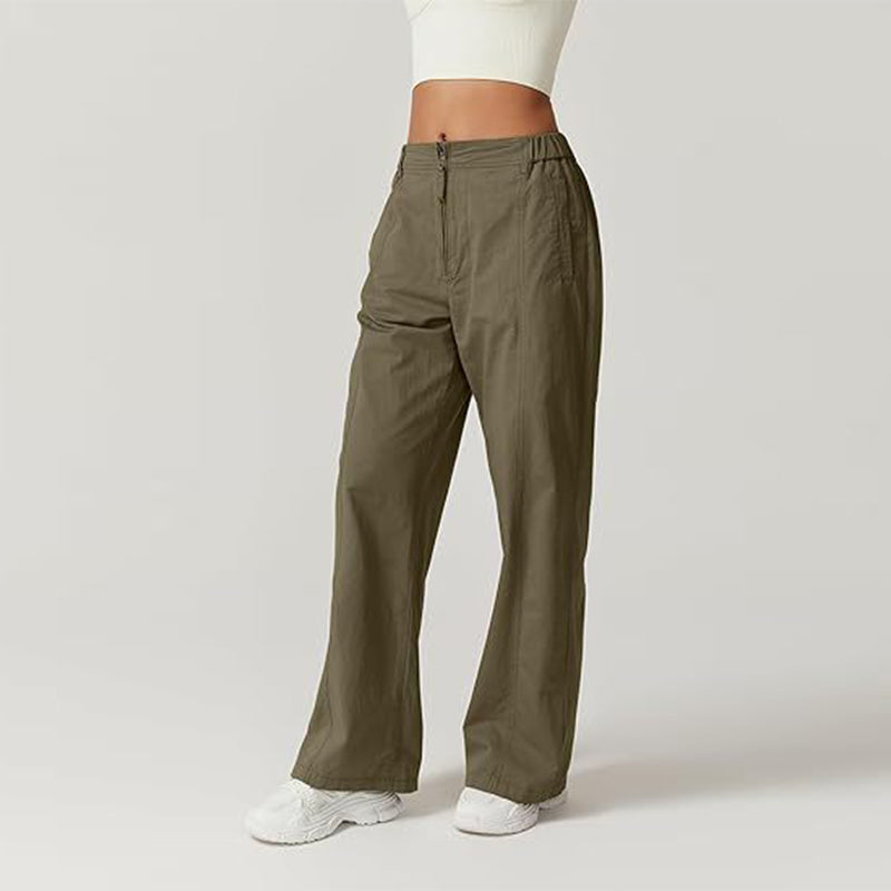 Jeana | Højtaljede, løse jeans med lynlås