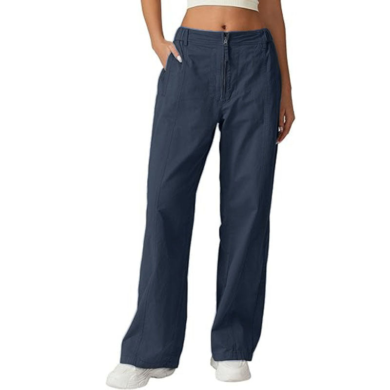 Jeana | Højtaljede, løse jeans med lynlås