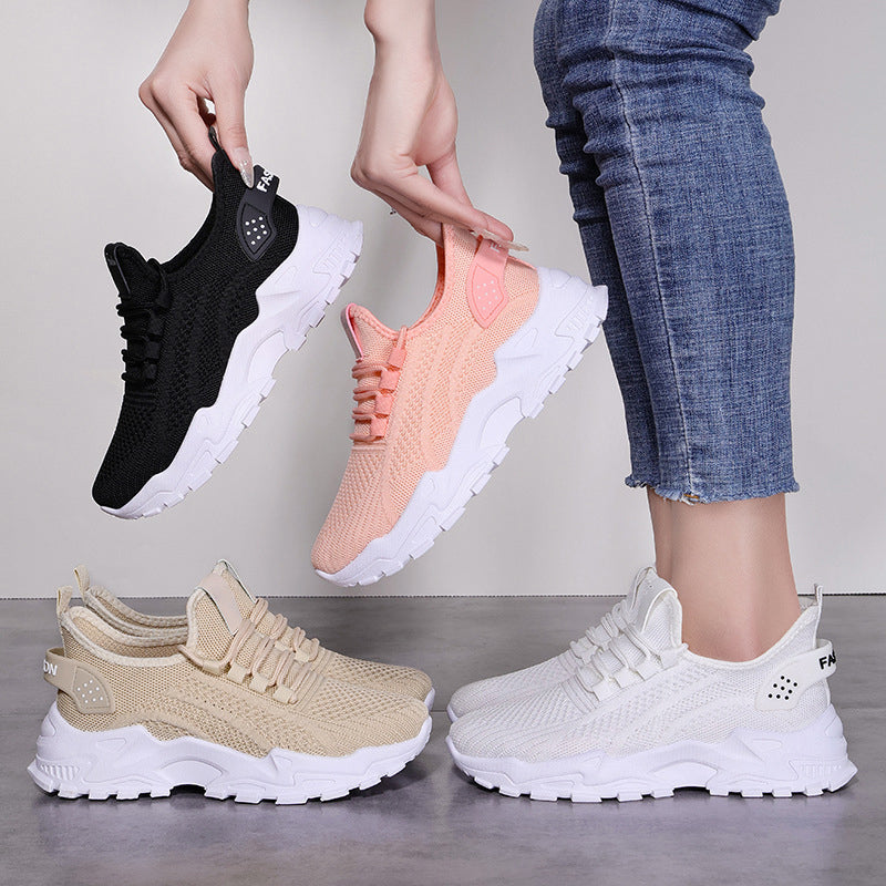 Xarien | Sneakers i mesh med formstøbte hvide såler